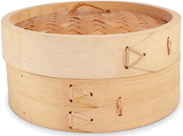 Parownik Parowar Bambusowy Okrągły Koszyk 20cm EMRO AZIATICA