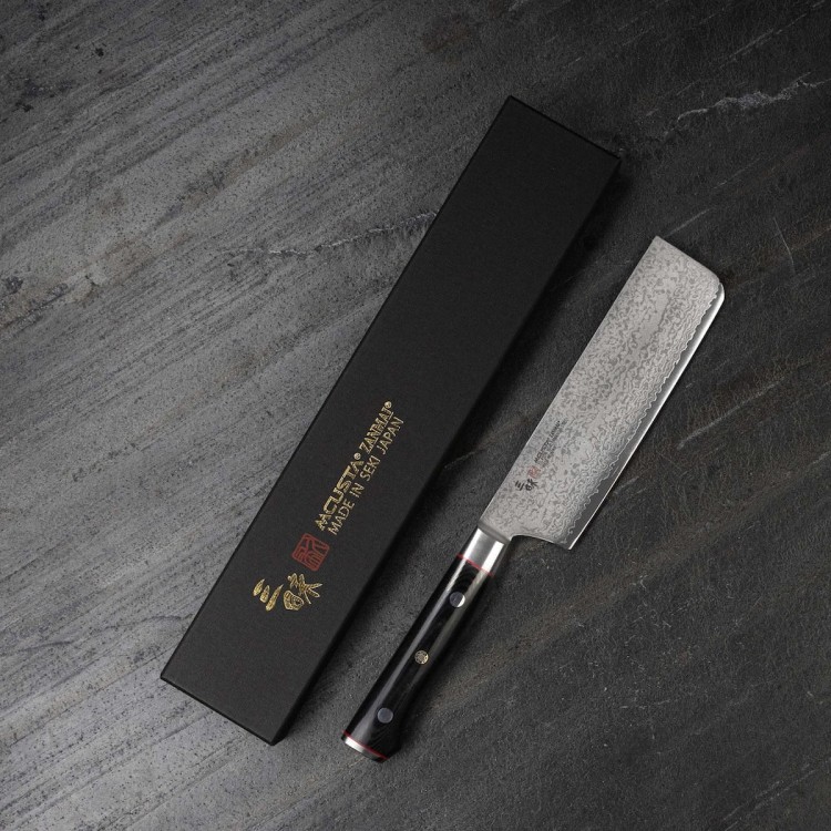 Mcusta Zanmai VG-10 Pro Zebra Japoński Nóż Nakiri 16,5cm