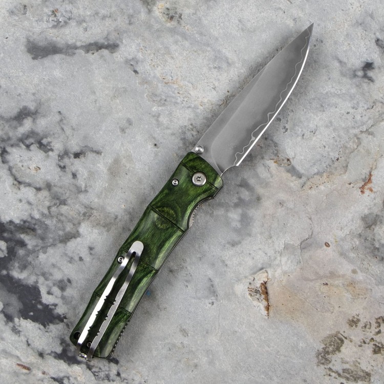 Mcusta Zanmai Shinra Maxima Green SG2 Japoński Nóż Składany 9cm