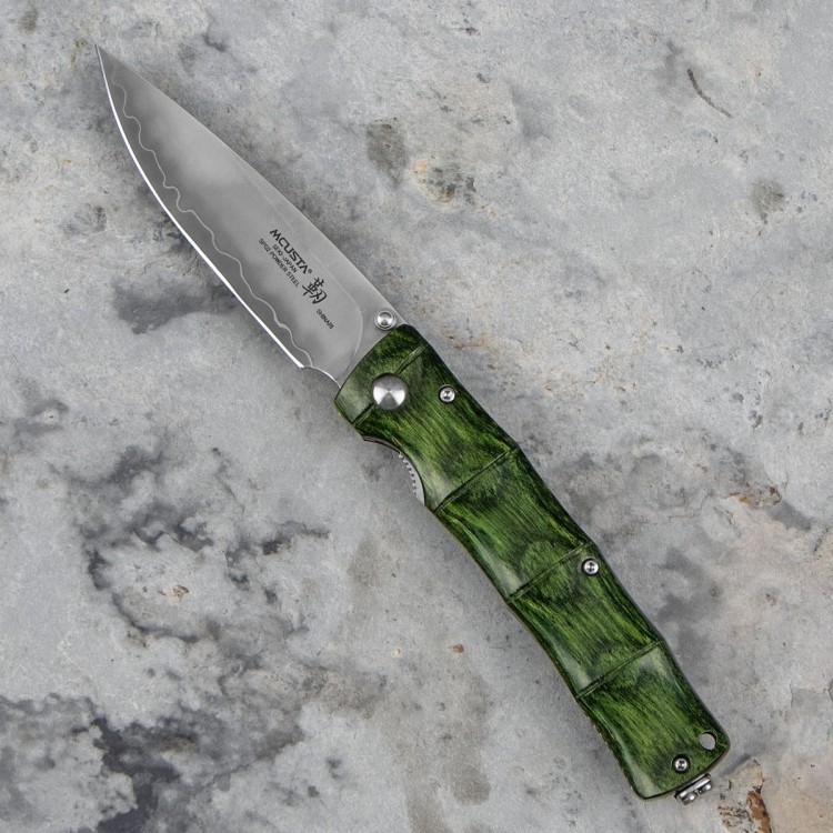 Mcusta Zanmai Shinra Maxima Green SG2 Japoński Nóż Składany 9cm