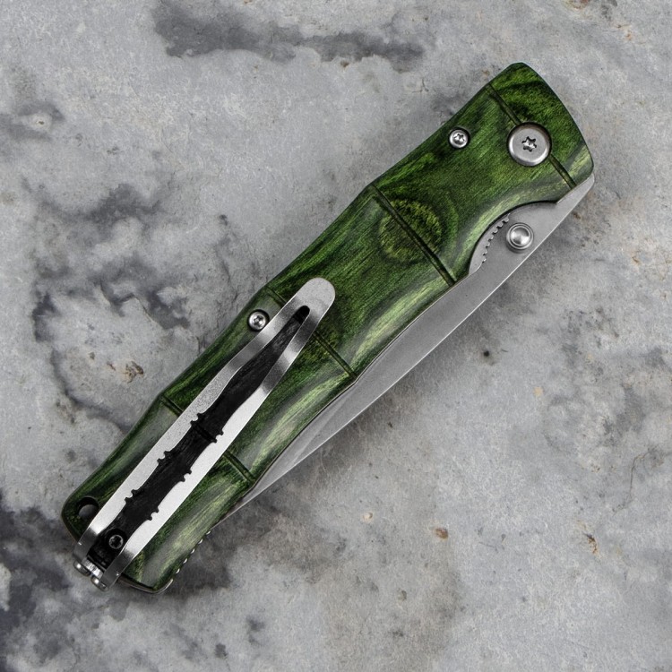 Mcusta Zanmai Shinra Maxima Green SG2 Japoński Nóż Składany 9cm