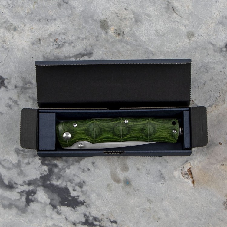 Mcusta Zanmai Shinra Maxima Green SG2 Japoński Nóż Składany 9cm