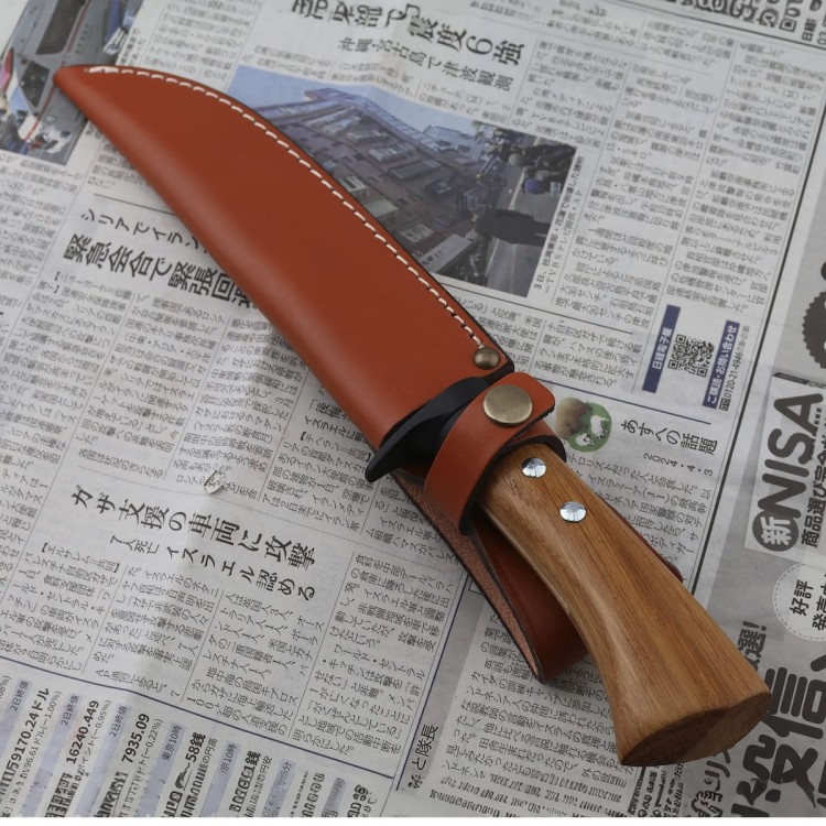 Kanetsune Shirogami#2 KURO-ONE Damascus Japoński Nóż Myśliwski 15cm