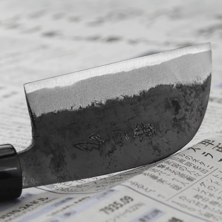Kanetsune Shirogami#3 Kurouchi Japoński Nóż Kawa-Muki 8cm