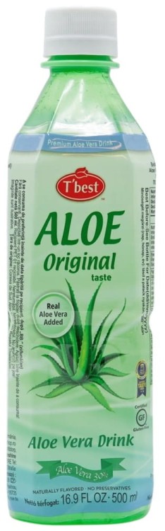 Napój Aloesowy Aloe Vera z Naturalnymi Cząsteczkami Miąższu ORIGINAL 500ml T'BEST