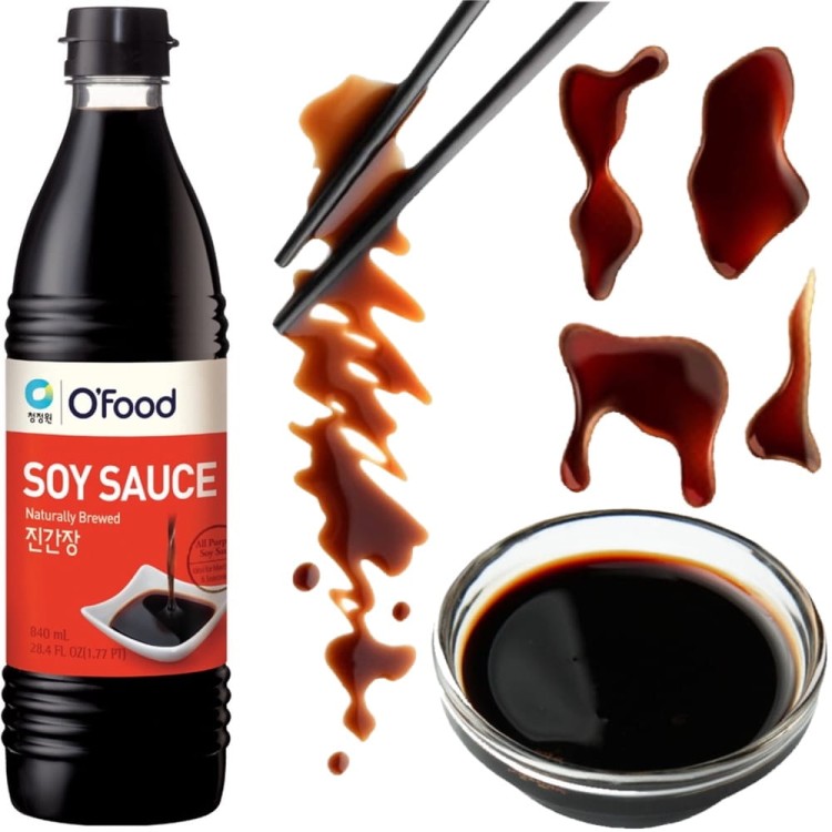 Koreański Sos Sojowy Jasny Do Potraw i Woka Naturalnie Warzony 840ml O'FOOD