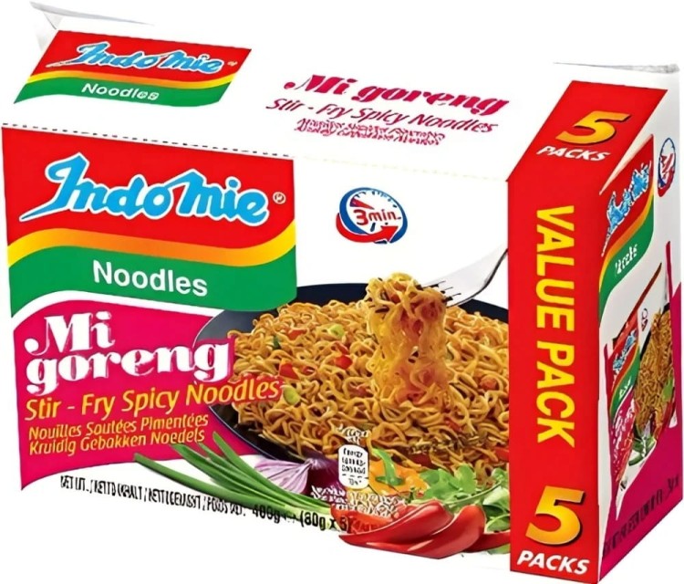 WIELOPAK Makaron Mi Goreng Stri Fry Spicy Pedas Indonezyjski 5x80g INDOMIE