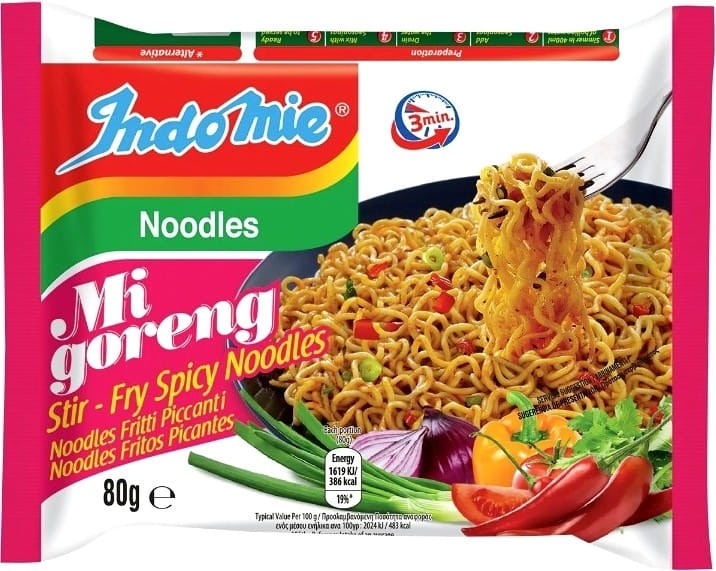 WIELOPAK Makaron Mi Goreng Stri Fry Spicy Pedas Indonezyjski 5x80g INDOMIE