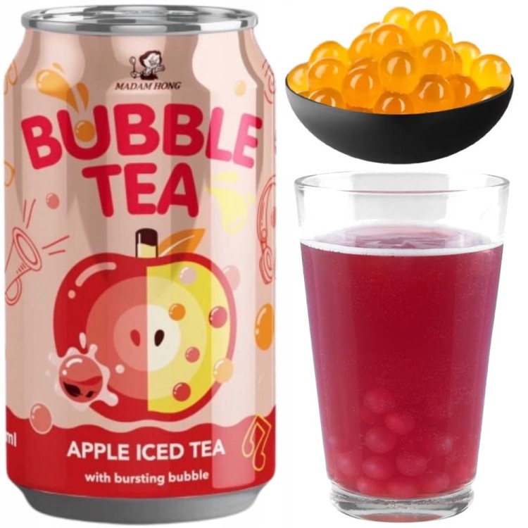 Herbata Iced Tea Bąbelkowa Bubble Tea Jabłko Apple 320ml MADAM HONG