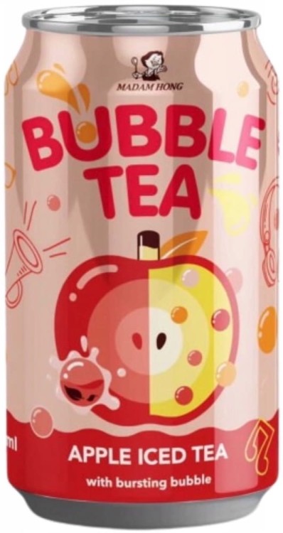 Herbata Iced Tea Bąbelkowa Bubble Tea Jabłko Apple 320ml MADAM HONG