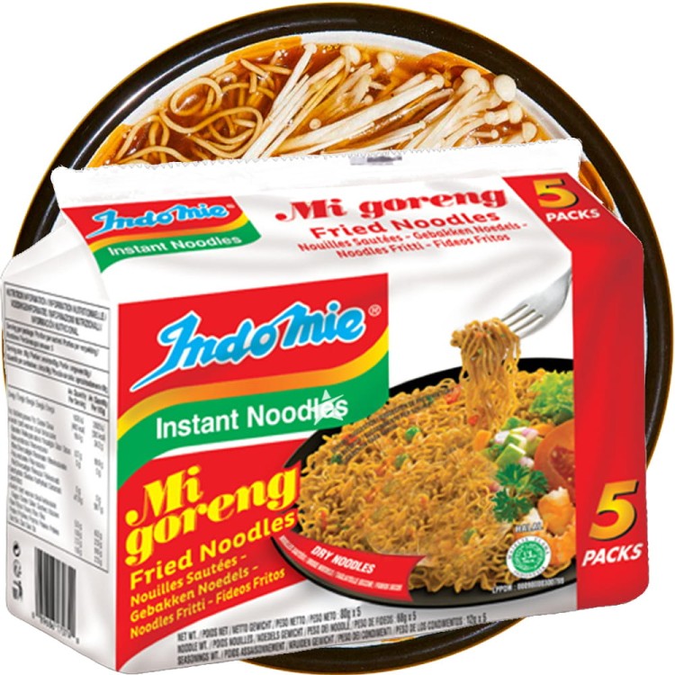 WIELOPAK Zupka Makaron Stir Fry MI GORENG Indonezyjski 5x80g INDOMIE