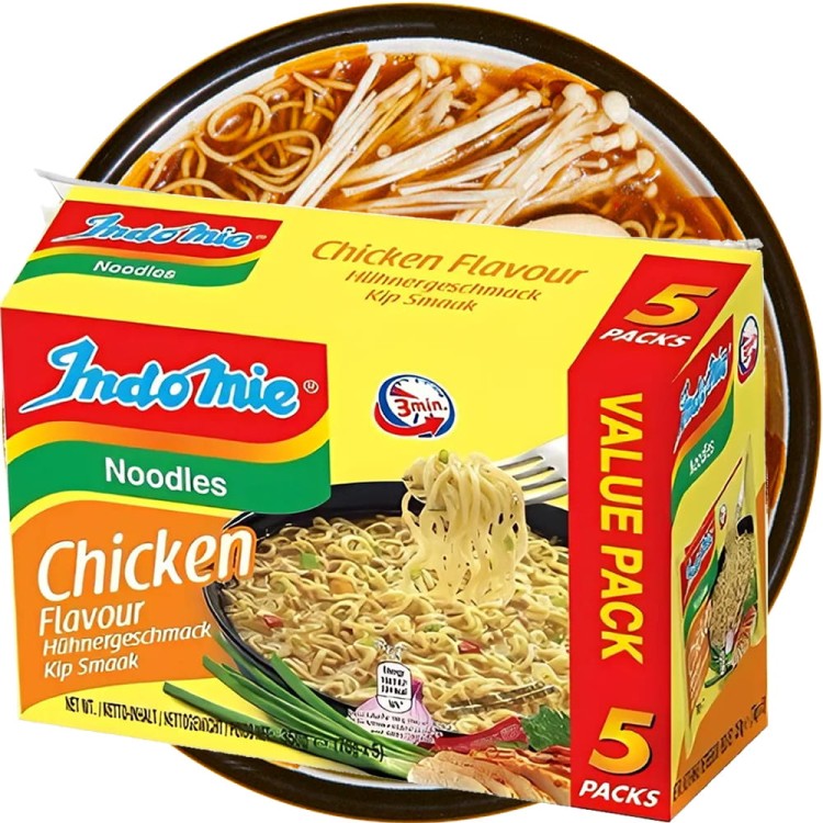 WIELOPAK Zupka Makaron o Smaku Kurczaka Indonezyjska 5x70g INDOMIE