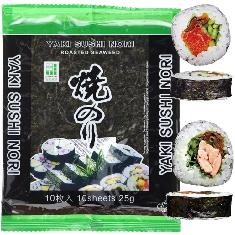 ZESTAW 3 RÓŻNYCH NORI Wodorosty Algi Glony Do Sushi GOLD SILVER i GREEN 30 Sztuk JHFOODS