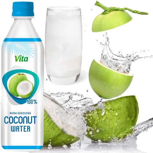 Naturalna Zdrowa Woda Kokosowa z Zielonego Kokosa 100% Nawodnienie 500ml 0,5L VITA