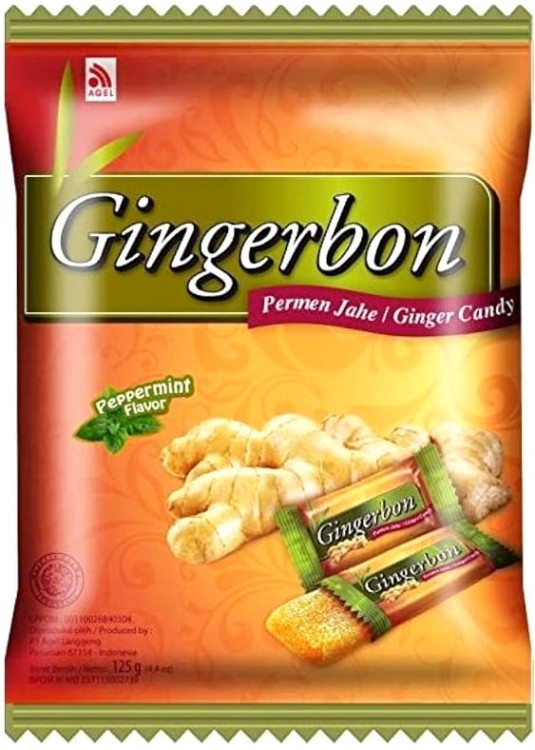 ZESTAW 4 RODZAJE Cukierki Imbirowe Original Cytryna-Mód Mango i Mięta 4x125g GINGERBON