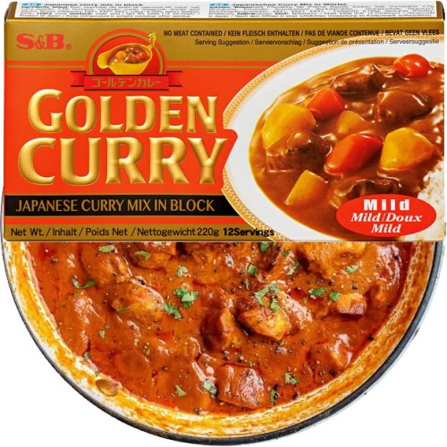 ZESTAW 2 RÓŻNE Golden Curry MILD - MEDIUM HOT - 24 Porcje 2x220g S&B
