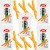 WIELOPAK Chińska Pikantna Przekąska Big La Tiao HOT & SPICY 5x106g WEI-LONG
