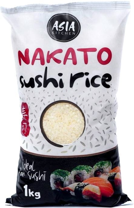 WIELOPAK Ryż Kleisty Do Sushi Nakato Okrągłe Ziarno 5x1kg ASIA KITCHEN