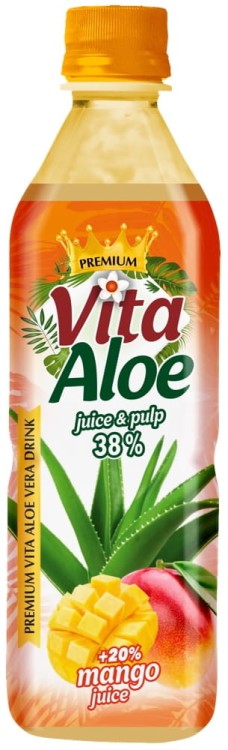 Napój Aloesowy Aloe Vera z Naturalnymi Cząsteczkami Miąższu MANGO 500ml VITA ALOE