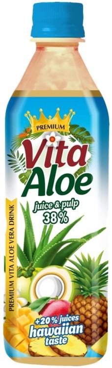 Napój Aloesowy Aloe Vera z Naturalnymi Cząsteczkami Miąższu HAWAIIAN 500ml VITA ALOE