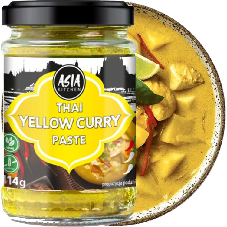 ZESTAW 3 RÓŻNYCH PAST CURRY MIX Zielona Czerwona i Żółta Pasta Curry 3x114g ASIA KITCHEN