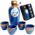 Niebiesko-Brązowy Zestaw Do Podawania Sake 500ml EDO JAPAN