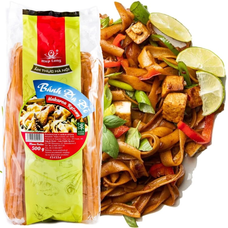 Makaron Ryżowy Czerwony 7mm 500g HIEP LONG