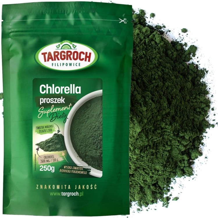 Chlorella w Proszku Algi Morskie 250g TARGROCH