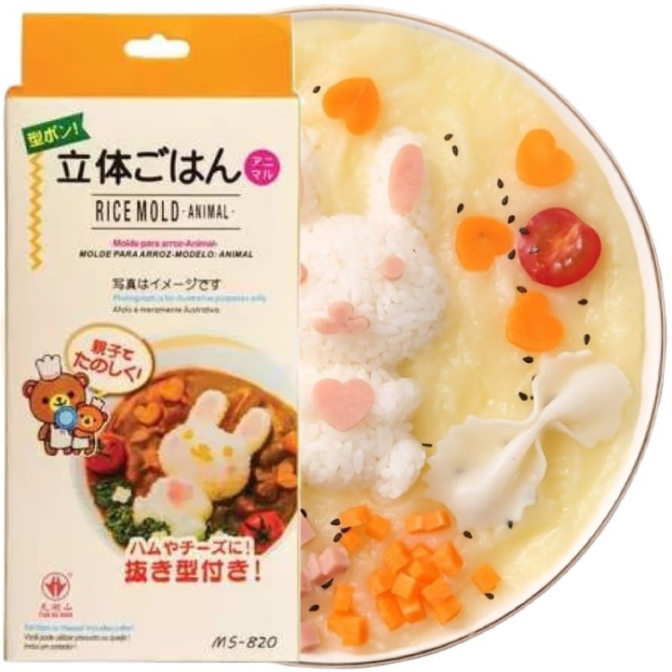 Foremka Do Ryżu Sushi Wzór Króliczek Zwierzątka HS