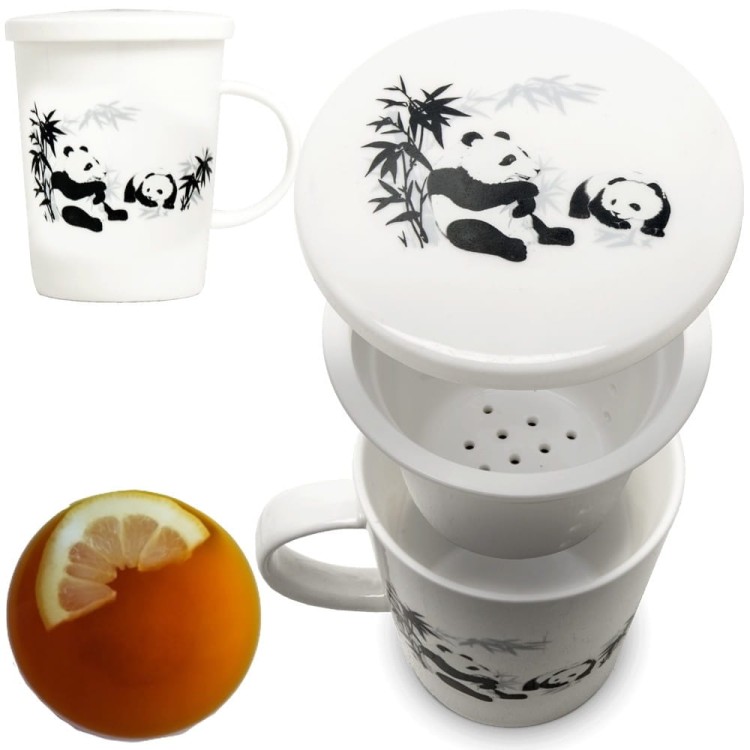 Kubek Do Herbaty z Ceramicznym Filtrem Panda ROYAL TEA