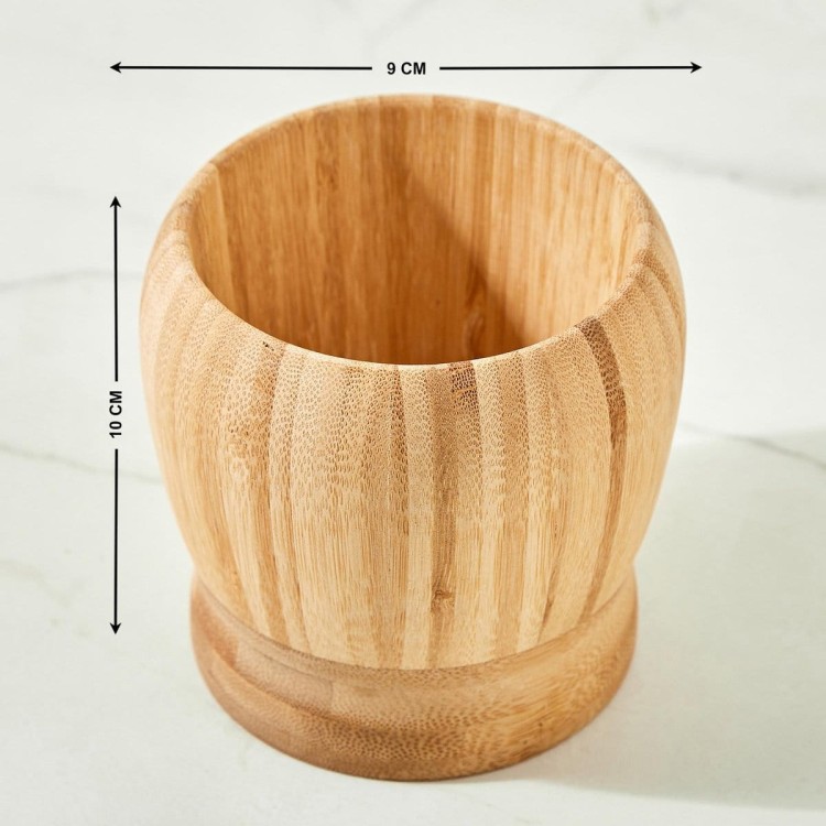 Moździerz Bambusowy Drewniany Elegancki 10cm Banboo Forest EMRO AZIATICA