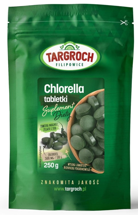 Chlorella 250mg Algi Morskie Tabletki 1000 Sztuk TARGROCH