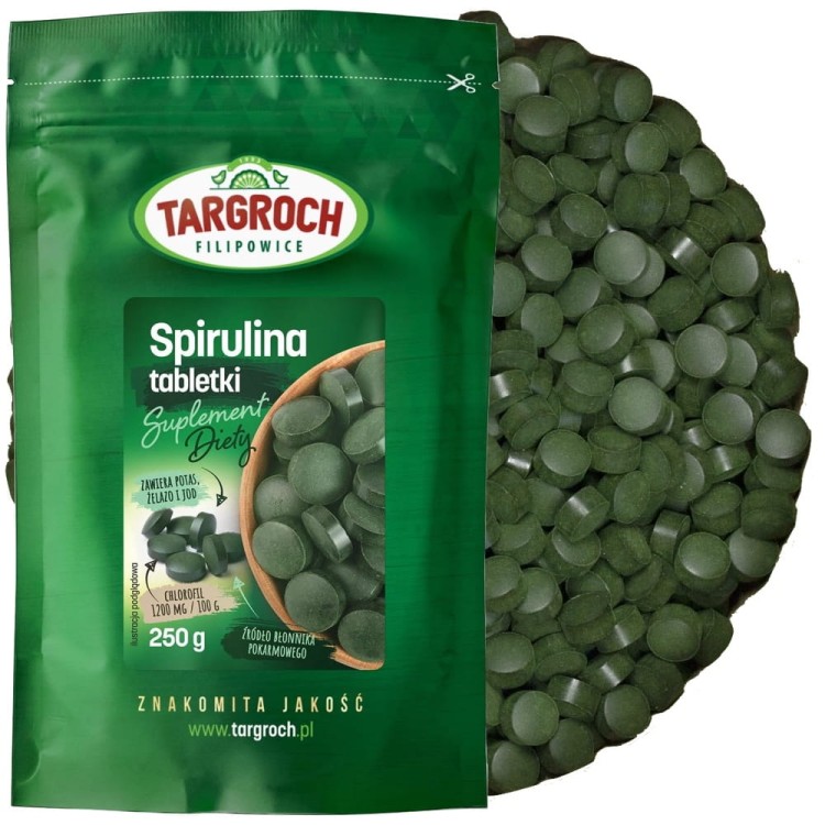 Spirulina Tabletki Algi Morskie 1000 Sztuk 250g TARGROCH