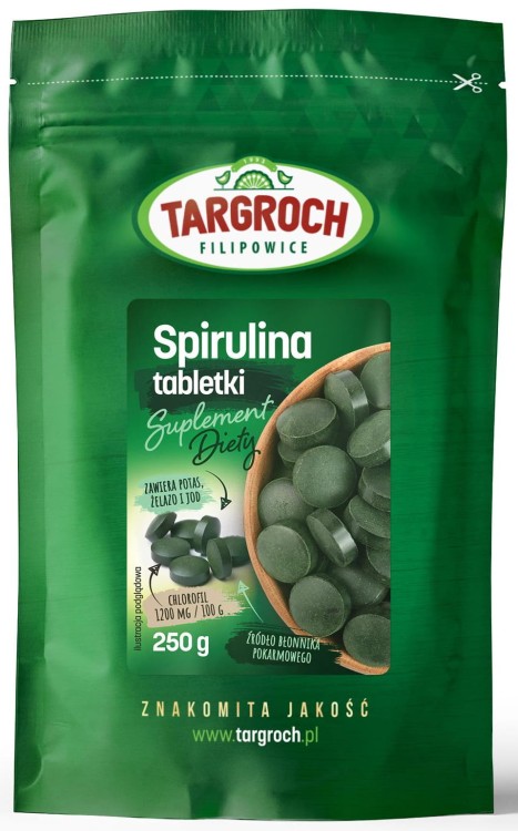 Spirulina Tabletki Algi Morskie 1000 Sztuk 250g TARGROCH