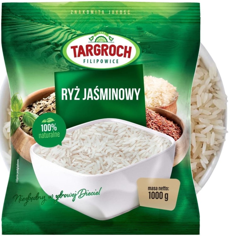 Ryż Jaśminowy 100% Naturalny 1000g TARGROCH