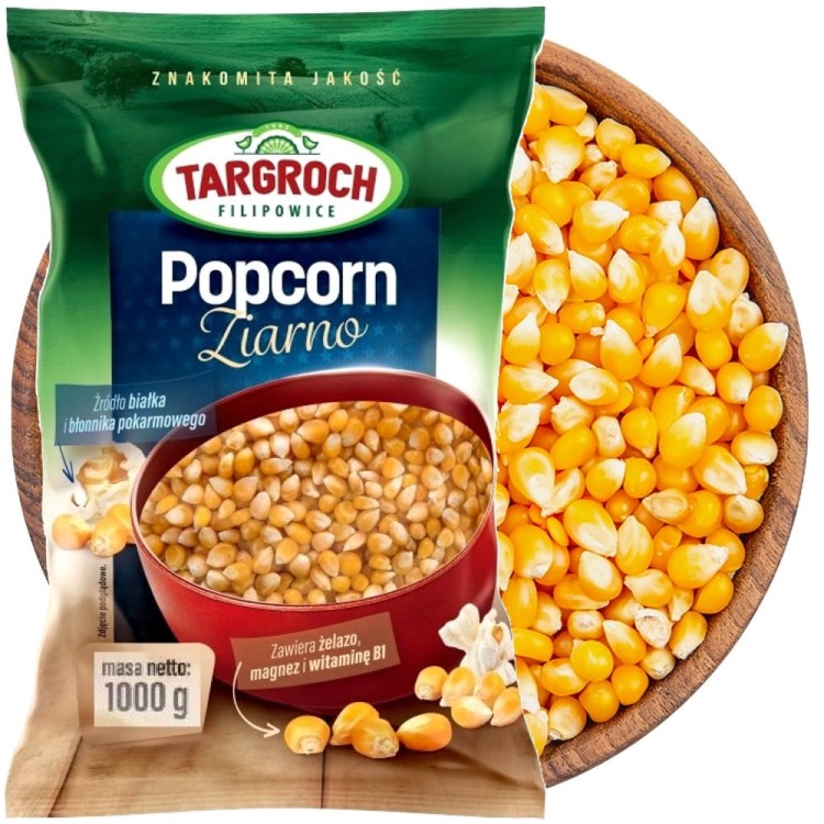 Popcorn Ziarno Kukurydza Do Prażenia 1kg TARGROCH