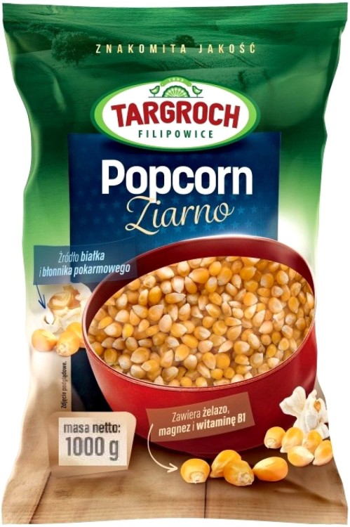 Popcorn Ziarno Kukurydza Do Prażenia 1kg TARGROCH