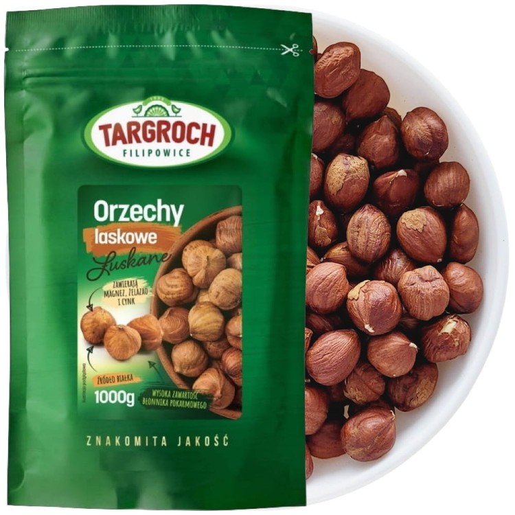 Orzechy Laskowe Łuskane 1kg TARGROCH