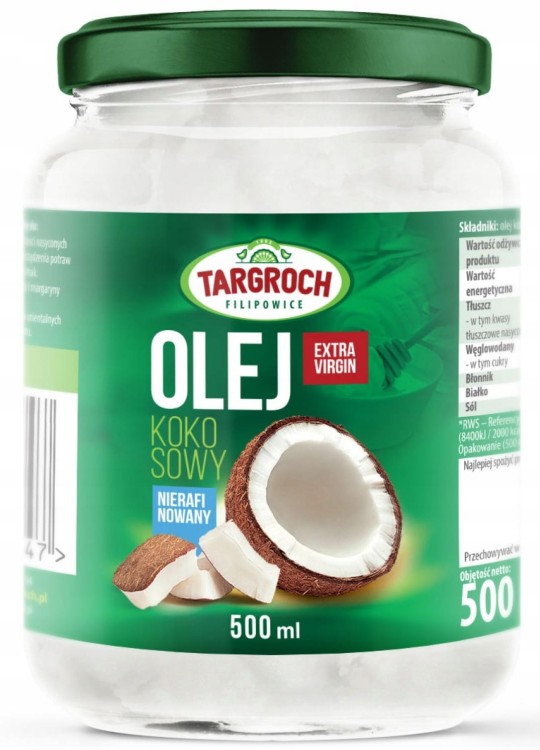 Olej Kokosowy Nierafinowany Virgin 500ml TARGROCH