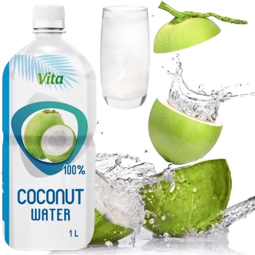 Naturalna Zdrowa Woda Kokosowa z Zielonego Kokosa 100% Nawodnienie 1000ml 1 Litr VITA