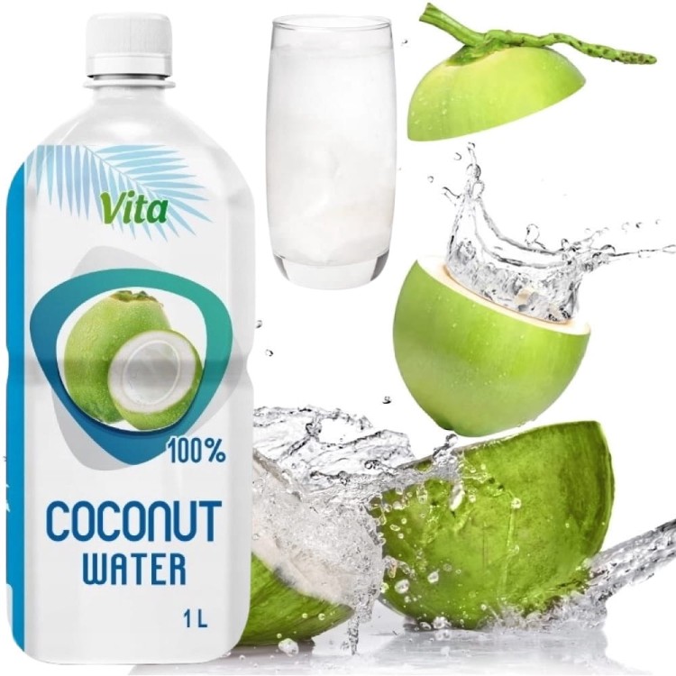 Naturalna Zdrowa Woda Kokosowa z Zielonego Kokosa 100% Nawodnienie 1000ml 1 Litr VITA