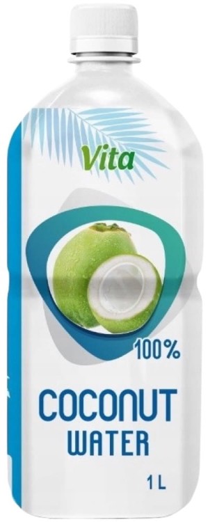 Naturalna Zdrowa Woda Kokosowa z Zielonego Kokosa 100% Nawodnienie 1000ml 1 Litr VITA