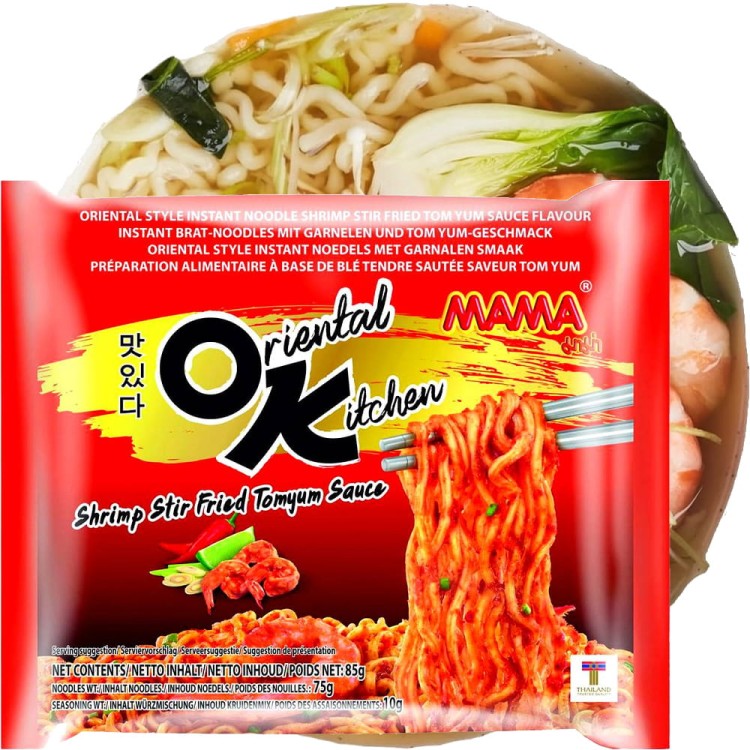 Zupka Błyskawiczna Makaron Instant Stir Fried Krewetka Sos Tom Yum 85g MAMA