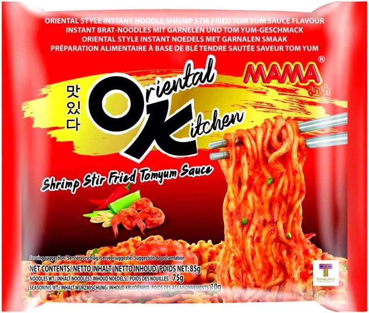 Zupka Błyskawiczna Makaron Instant Stir Fried Krewetka Sos Tom Yum 85g MAMA