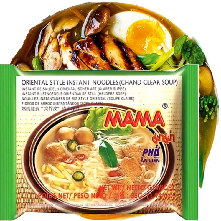Zupka Makaron Ryżowy Vermicelli Chand Clear 55g MAMA