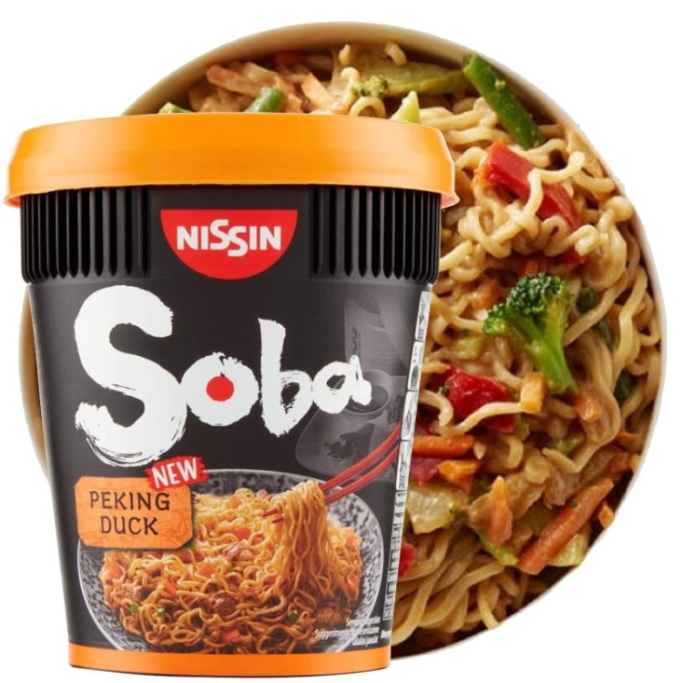 Zupka Makaron Błyskawiczny Kaczka Po Pekińsku Soba Cup 87g NISSIN