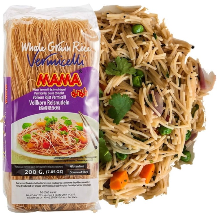 Makaron Ryżowy Pełnoziarnisty 200g MAMA