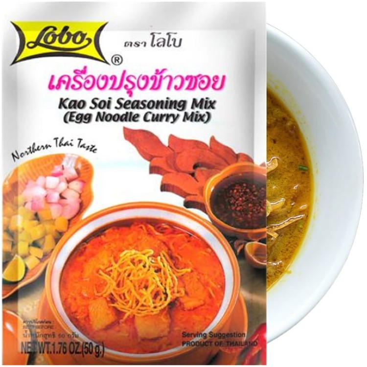 Pasta Do Curry z Makaronem Jajecznym Kao Soi 50g LOBO