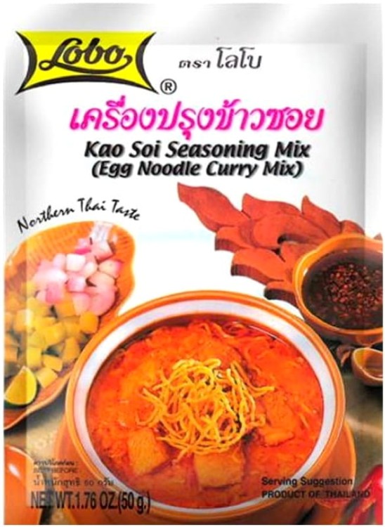 Pasta Do Curry z Makaronem Jajecznym Kao Soi 50g LOBO
