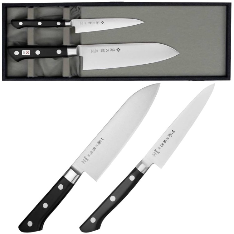 Zestaw 2 Noży Tojiro Classic VG-10 Japoński Uniwersalny 12cm i Santoku 17cm